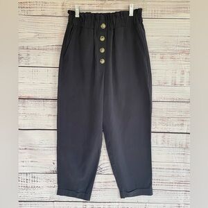 Zara navy paperbag pants - worn once! Size XS